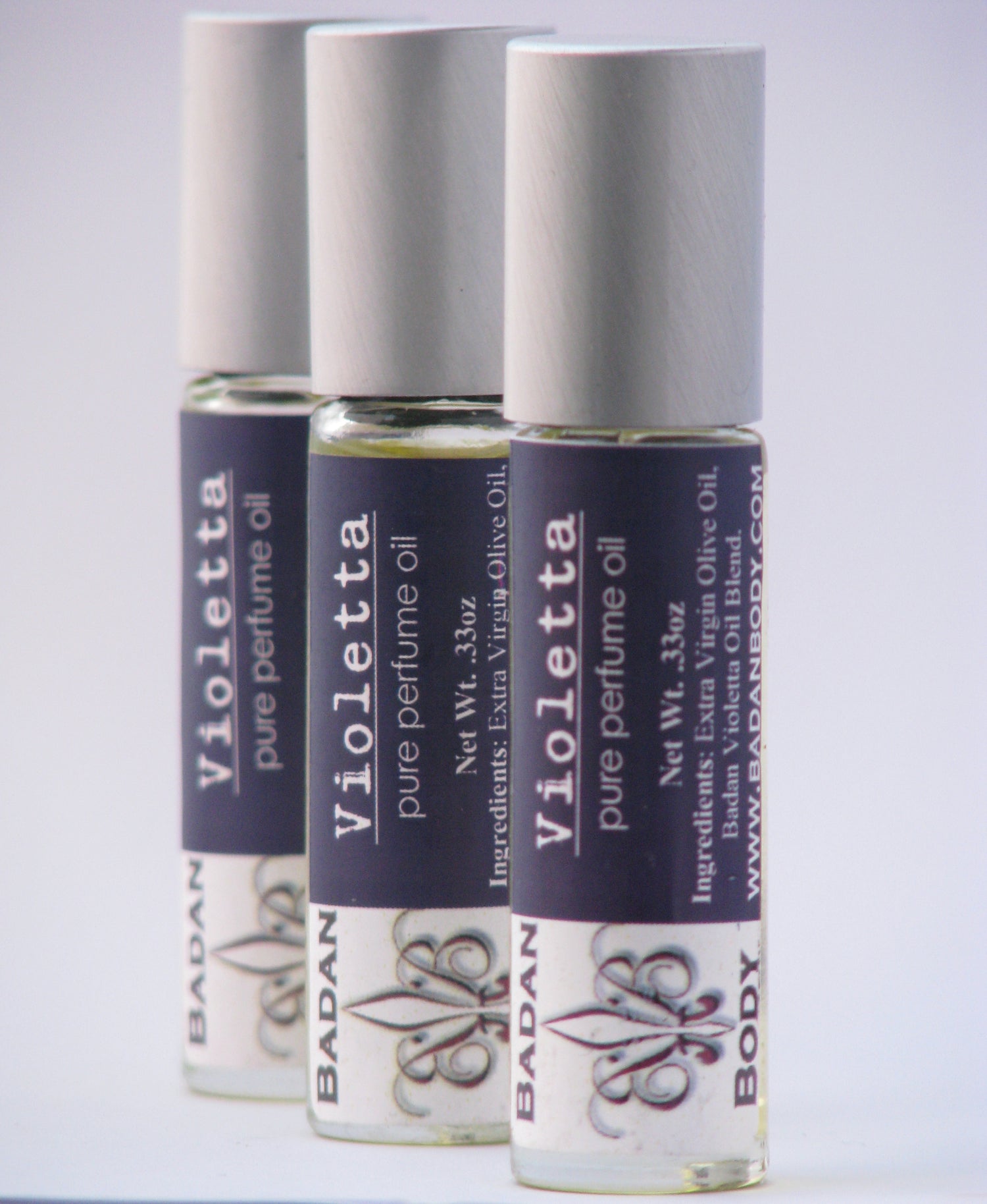 3 Badan Body Violetta Roll On Perfume Bottles