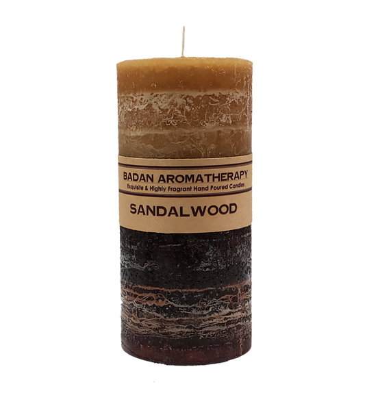 Sandalwood Pillar Candle 3 x 6.5 Round