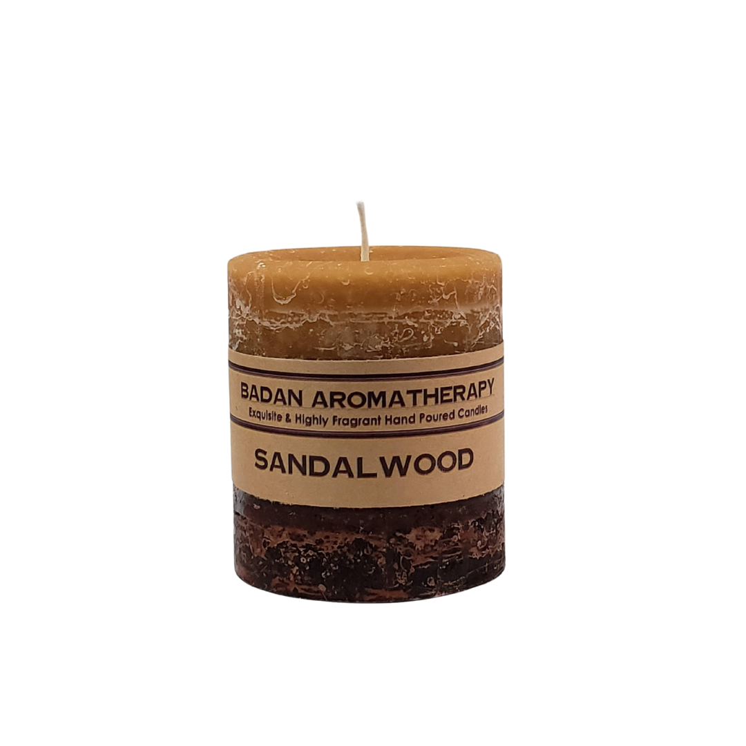 Sandalwood Pillar Candle 3x3.5 Round
