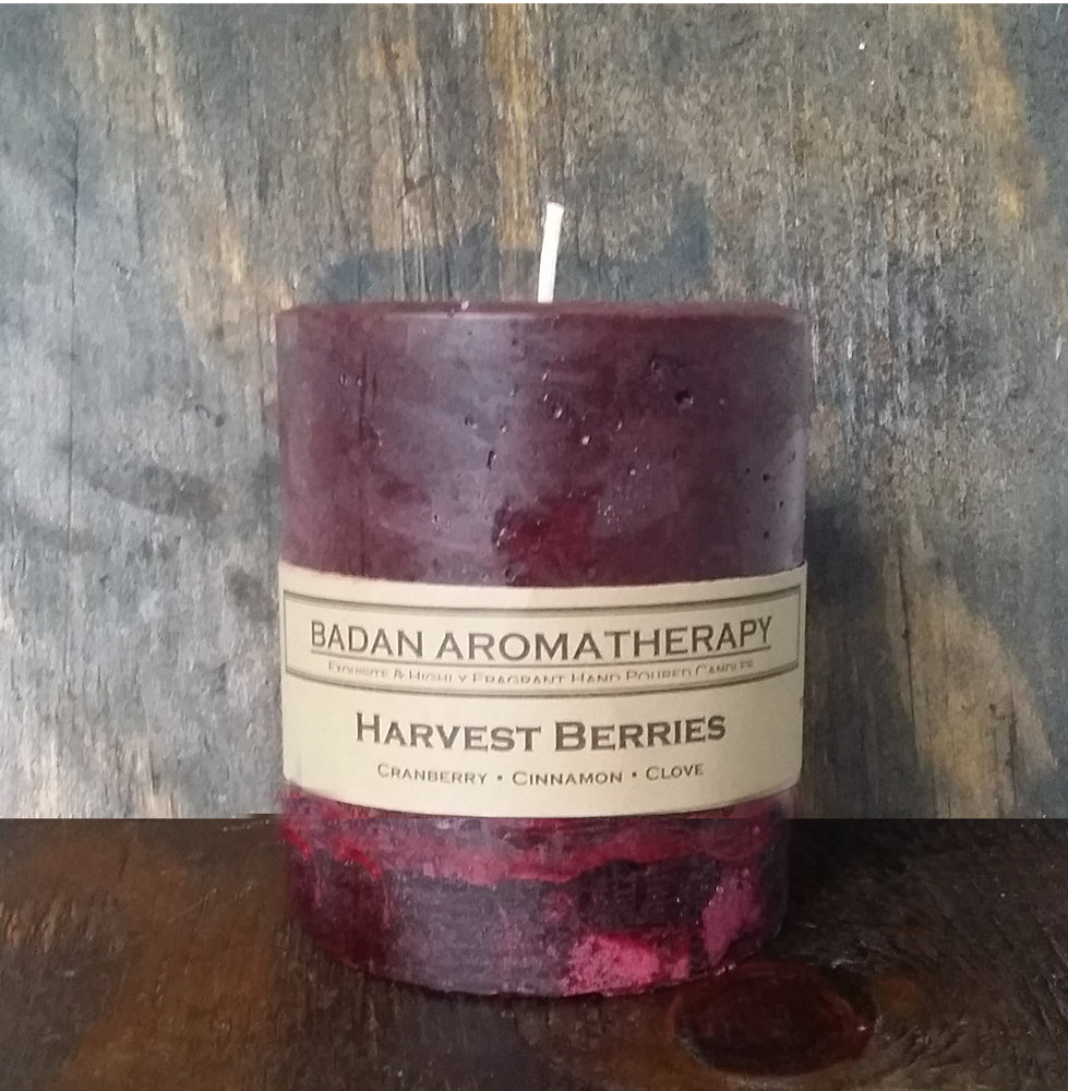 Harvest Cranberries Pillar Candle Collection - BadanBody