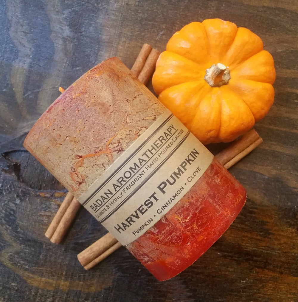 Harvest Pumpkin Pillar Candle, 3x4.5 - BadanBody
