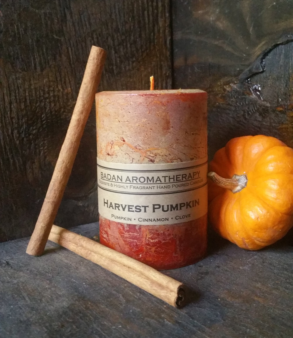 Harvest Pumpkin Pillar Candle, 3x4.5 - BadanBody