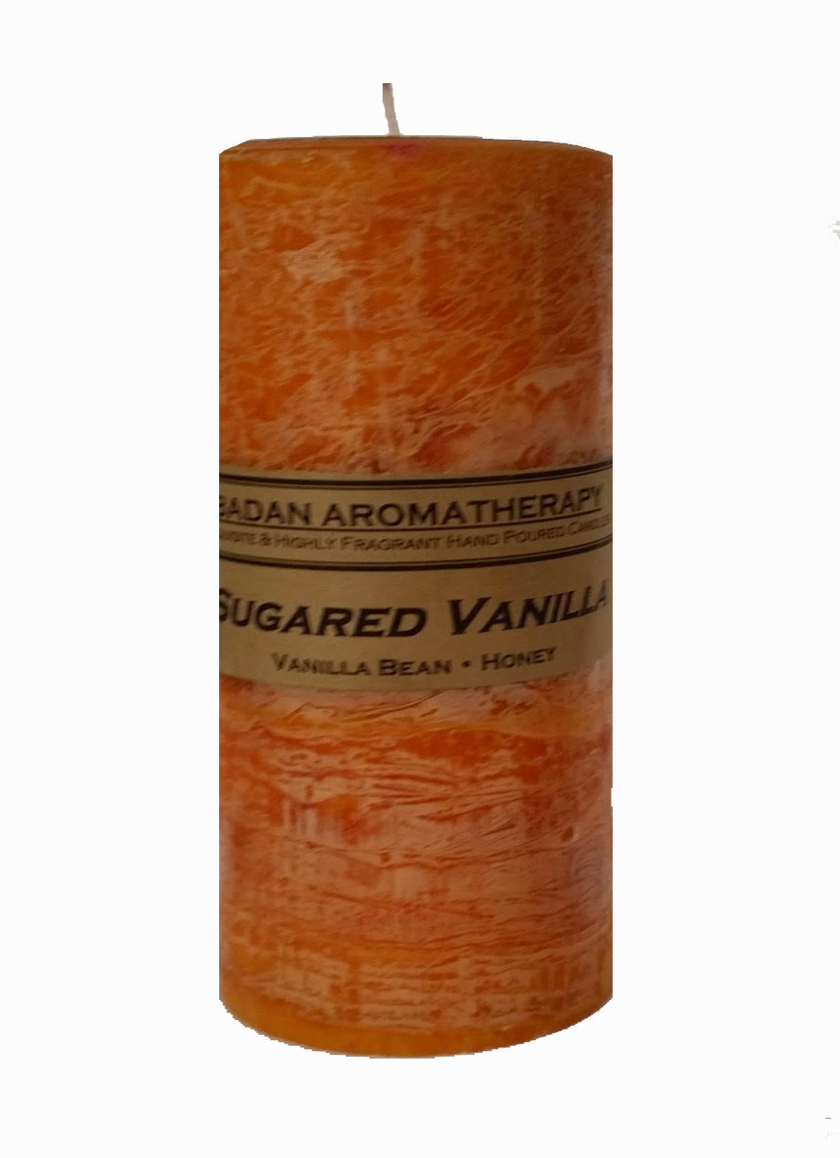Fragrant Sugared Vanilla Pillar Candle 3x3.5 - BadanBody