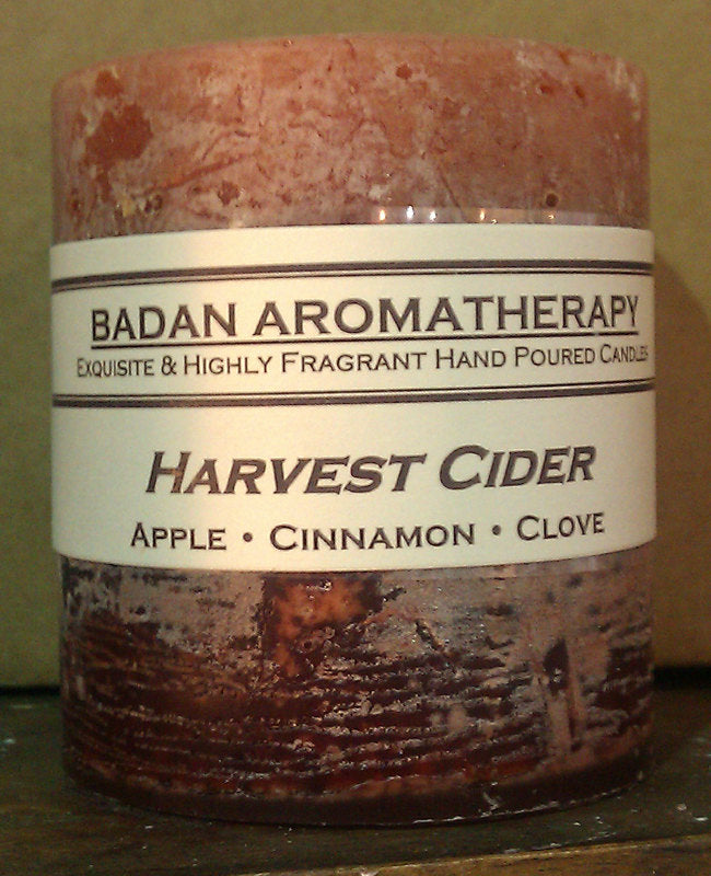 Apple Cinnamon & Clove Handmade Pillar Candle 3x3.5 - BadanBody