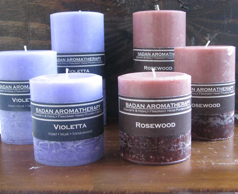 Purple Candle: VIOLET Pillar Candle 3x4.5 - BadanBody