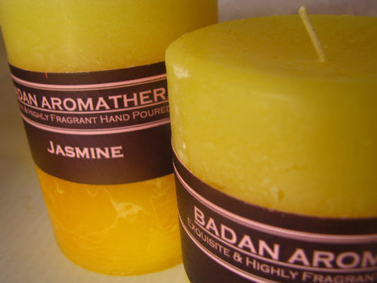 Jasmine Pillar Candle 3x3.5 - BadanBody