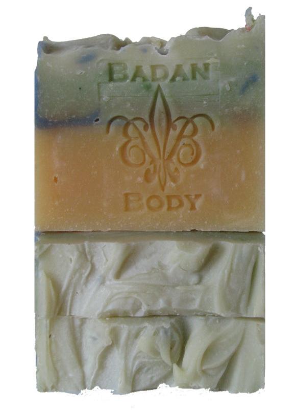 Green Tea & Lemongrass Soap - Natural Handmade Soap, Shea Butter Soap, Moisturizing Soap - BadanBody