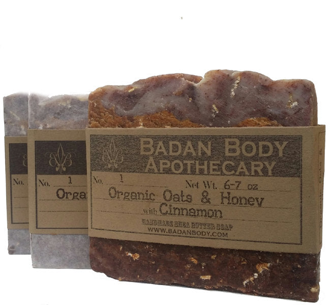 Badan Organic Cinnamon Oats & Honey Shea Butter Soap - All Natural Soap Handmade Soap - BadanBody