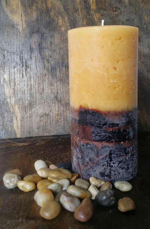 Badan Body Sandalwood Round Pillar Candle 3 x 6.5 Tall - BadanBody