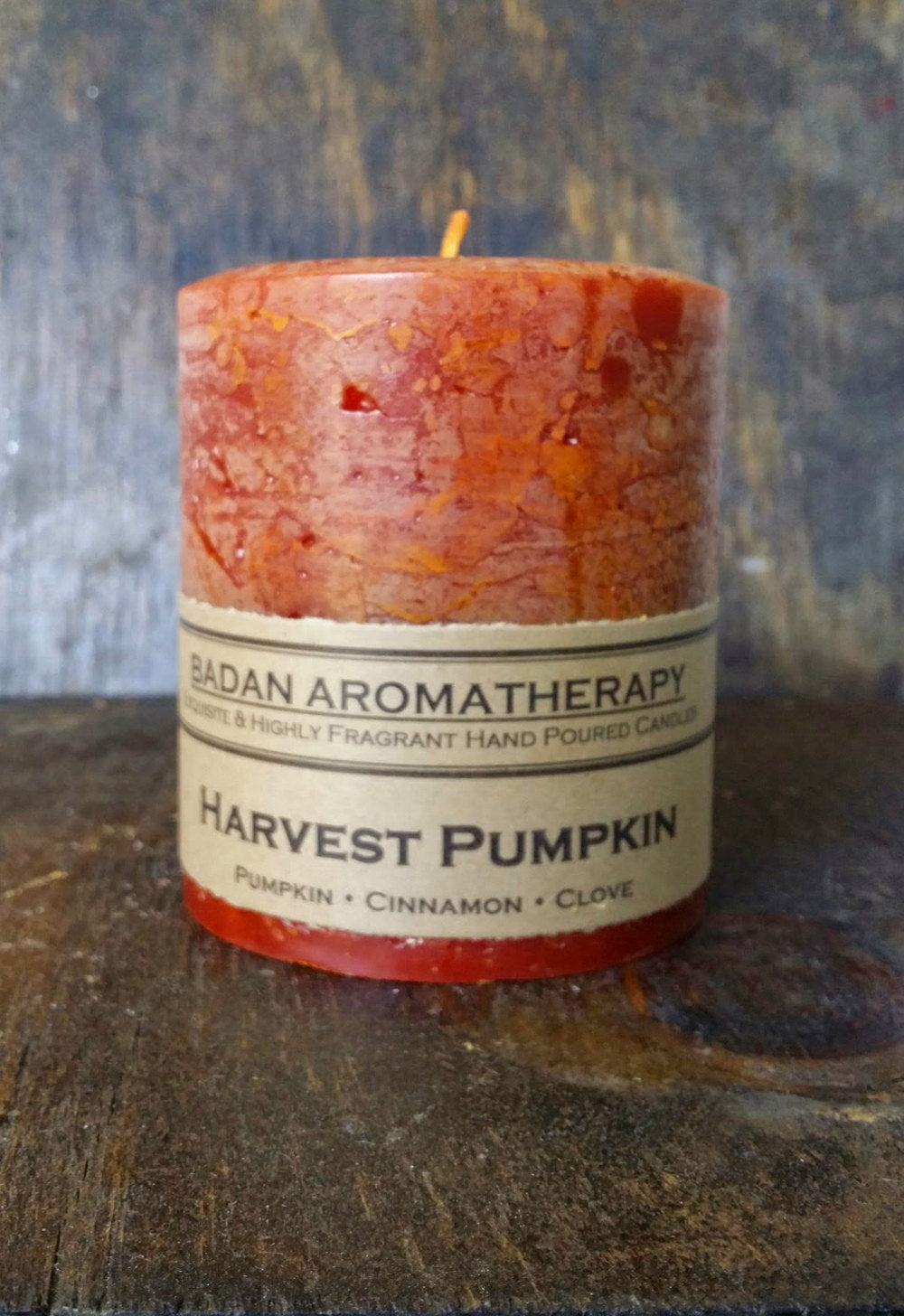 Harvest Pumpkin Scented Pillar Candle, 3x3.5 - BadanBody