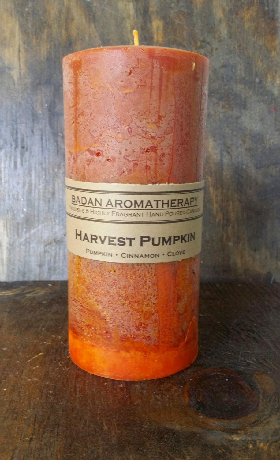 Harvest Pumpkin Scented Pillar Candle, 3x3.5 - BadanBody