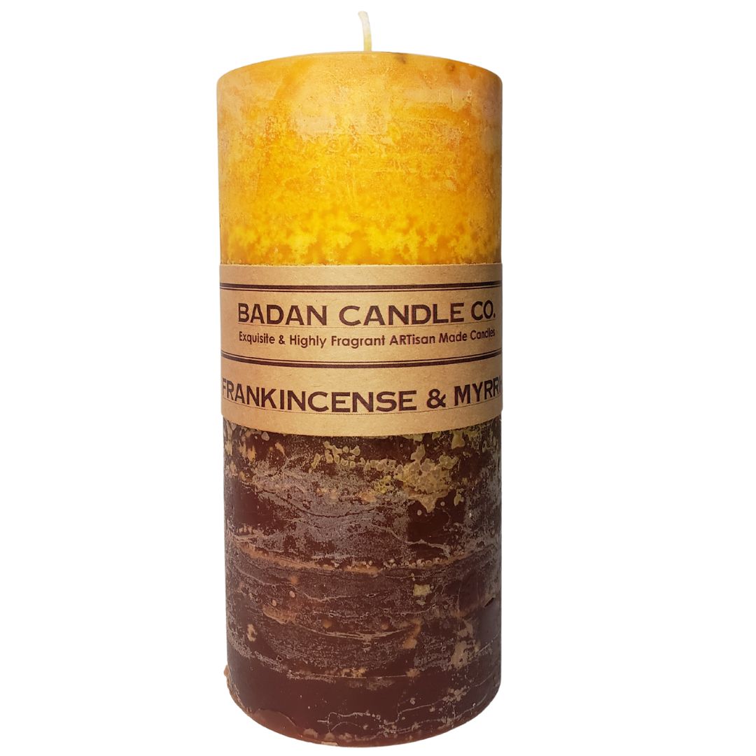 Frankincense and Myrrh Scented Pillar Candle 3" x 6.5"