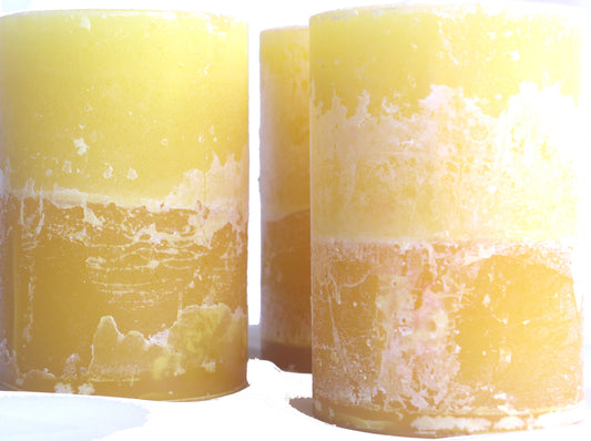 Lift Me High!  Beeswax Pillar Candle, 4"x6.5"