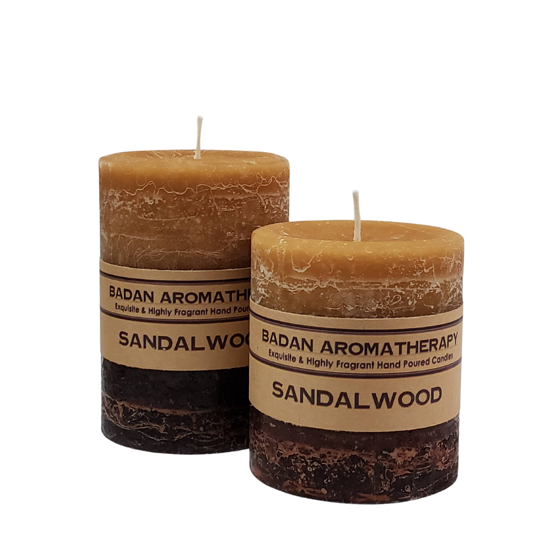 Sandalwood Pillar Candle 3x4.5" Round