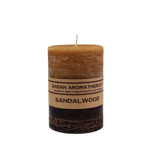 Sandalwood Pillar Candle 3x4.5" Round