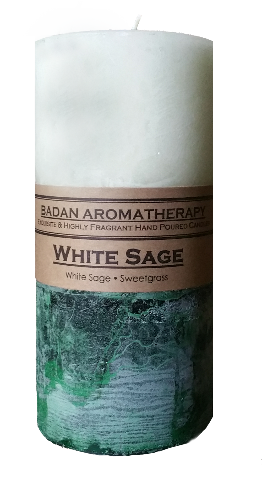 White Sage Pillar Candle Collection - BadanBody