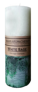 White Sage Pillar Candle Collection - BadanBody
