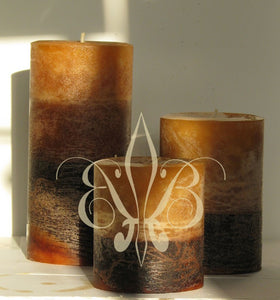 Badan Body Sandalwood Round Pillar Candle 3 x 6.5 Tall - BadanBody