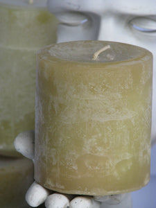 Pillar Candle -Handmade Bergamot & Ginger Aromatherapy 3x4.5" - BadanBody