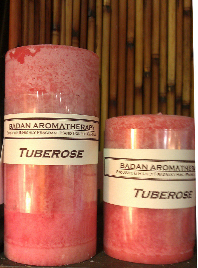 Badan Body Tuberose Scented Pillar Candle 3"x4.5" - BadanBody