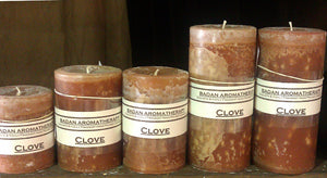 Candle: Fragrant CLOVE Pillar Candle 3x3.5 - BadanBody