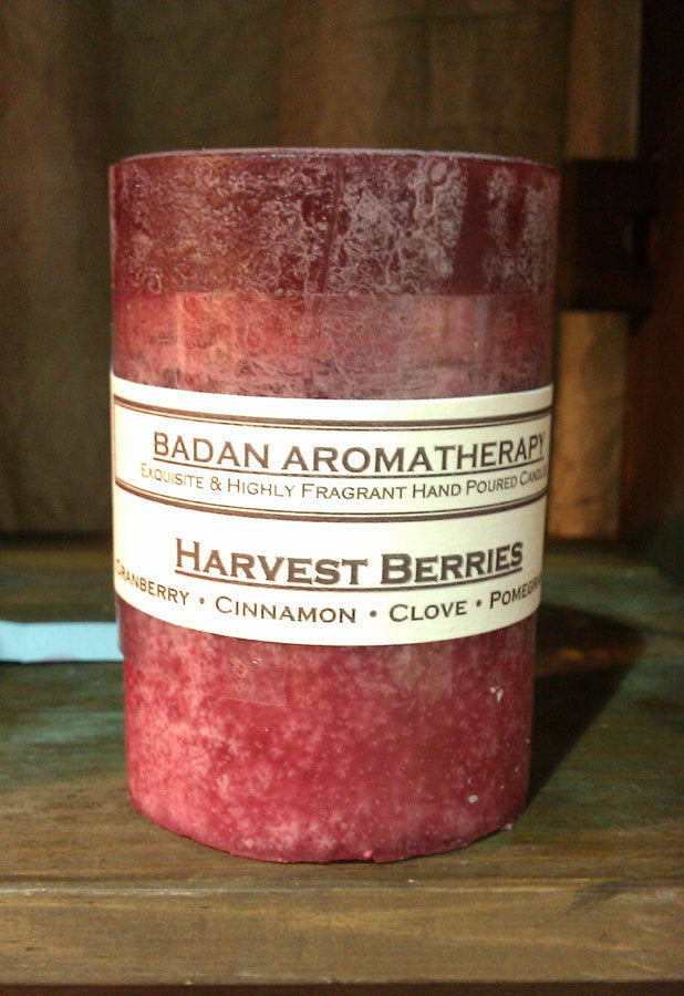 Harvest Cranberries Pillar Candle Collection - BadanBody