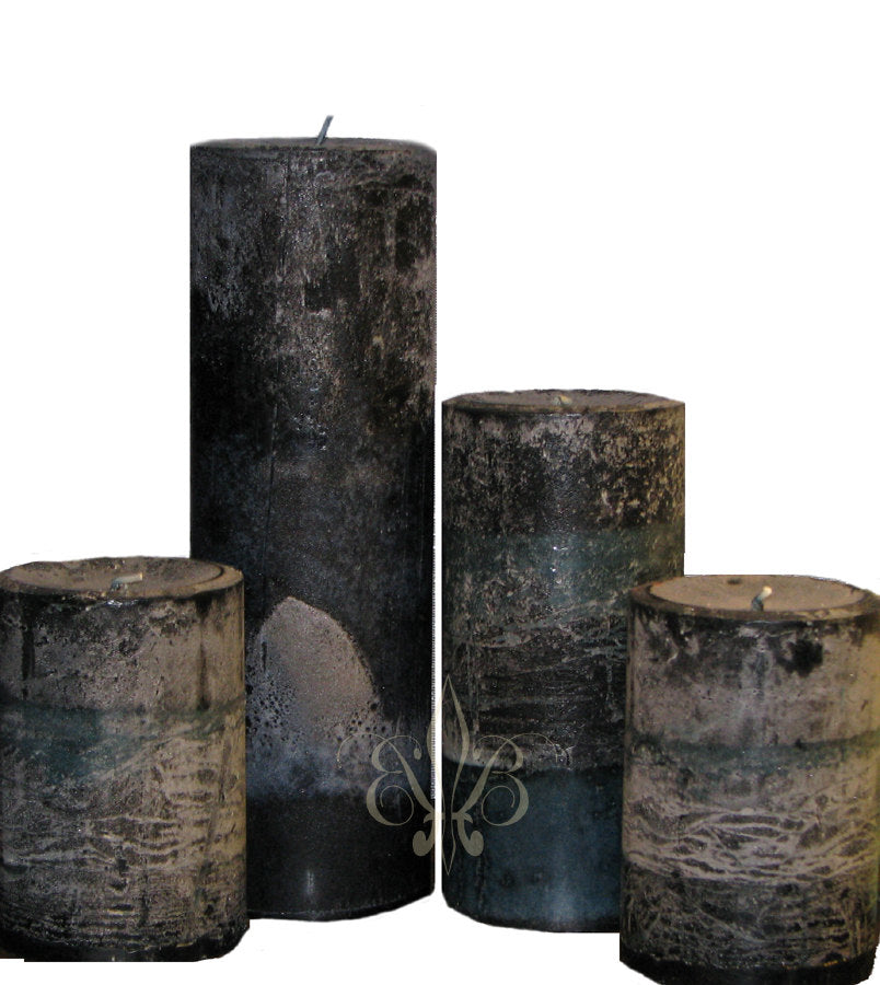 ILLUME Candle: Fragrant Dark Blue Amber Lotus Orange Blossom &  Ylang Ylang Pillar Candle 3x4.5 - BadanBody