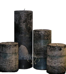 ILLUME Candle: Fragrant Dark Blue Amber Lotus Orange Blossom &  Ylang Ylang Pillar Candle 3x4.5 - BadanBody