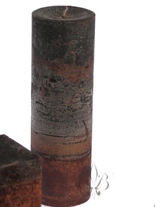 Clove Candle: Fragrant Dark Brown Clove Scented TALL ROUND Pillar Candle 3x9.5 - BadanBody