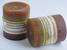 Gold FRANKINCENSE & MYRRH Pillar Candle 3x3.5 - BadanBody