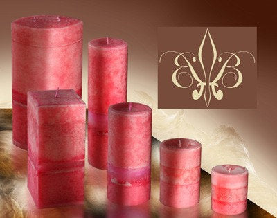 Pink Tuberose Pillar Candle 3x3.5" Highly Fragrant - BadanBody