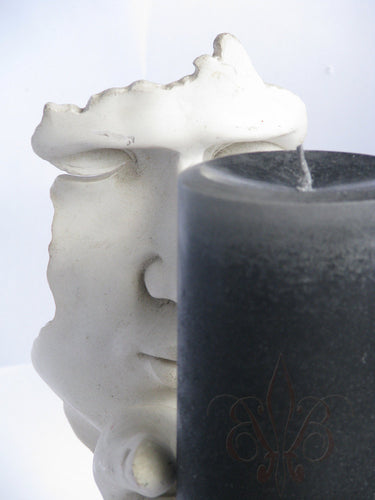 Dark Purple Nag Champa & Fig Pillar Candle 3x4.5 Earthy Sweet Magical - BadanBody