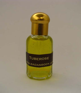 Fragrant Hawaiian Tuberose Perfume Oil, Vintage Glass Bottle - BadanBody