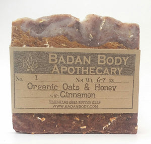 Badan Organic Cinnamon Oats & Honey Shea Butter Soap - All Natural Soap Handmade Soap - BadanBody