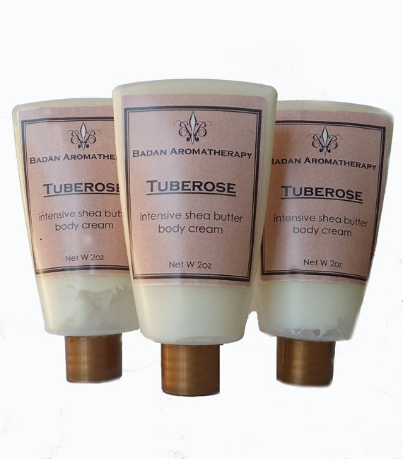 Tuberose Intensive Shea Butter Body Cream, 2oz Travel Size Moisturizing Dry Skin Care - BadanBody
