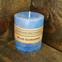 Gardenia Blue Scented Pillar Candle 3"x3.5" - BadanBody